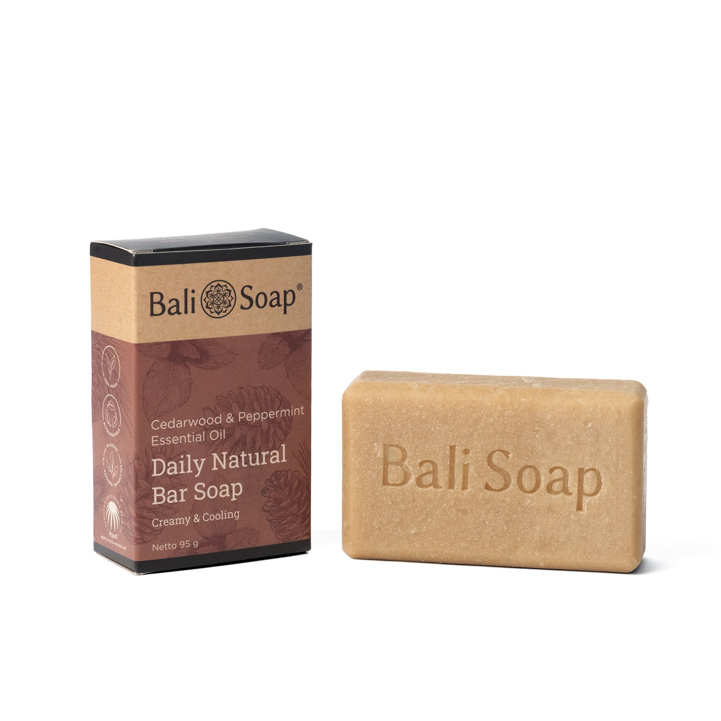 Bali Soap Essential Oil Bar Soap 95g - Cedarwood & Peppermint