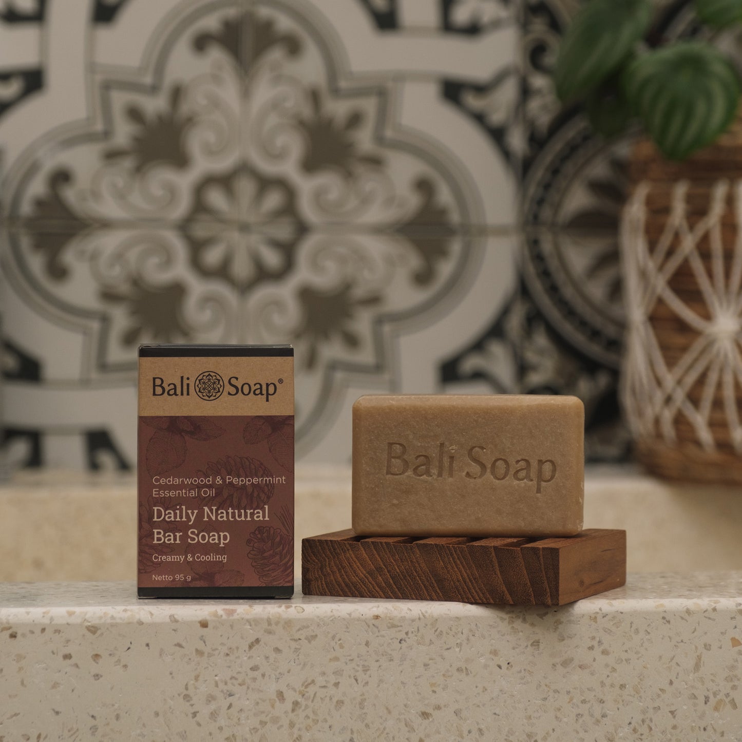 Bali Soap Essential Oil Bar Soap 95g - Cedarwood & Peppermint