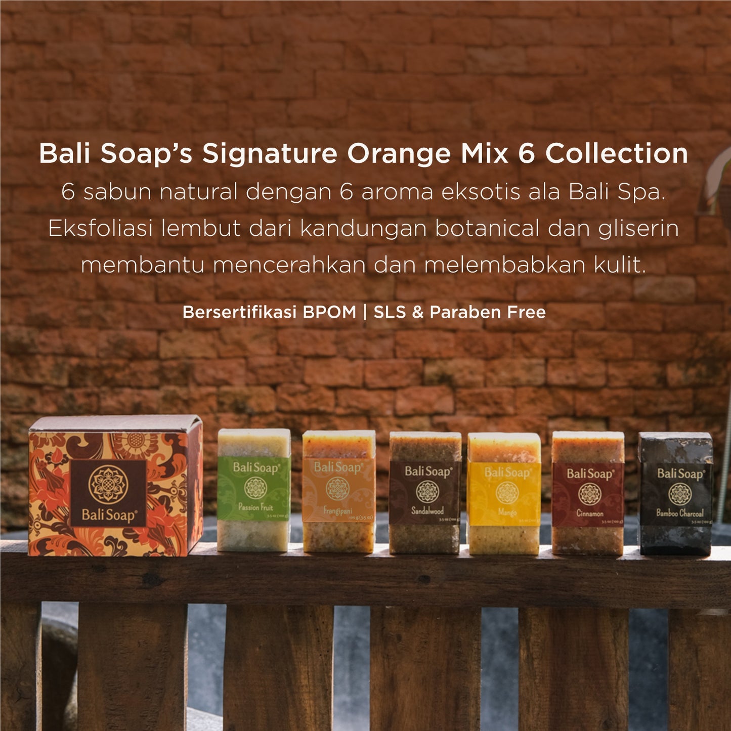 PACKAGE CONTENT 6 SOAP BAR - ORANGE COLLECTION